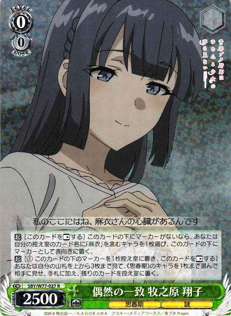 偶然の一致 牧之原 翔子