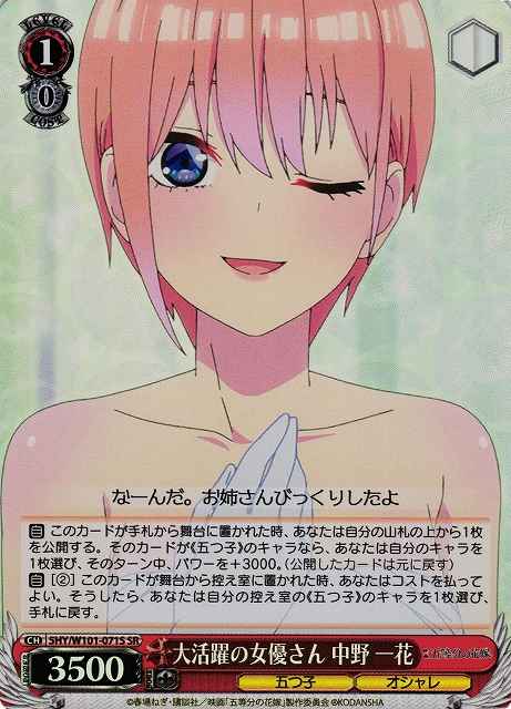 大活躍の女優さん 中野 一花