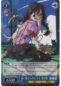 猫に魅せられた少女 羽川翼　SP ヴァイスシュヴァルツ】 猫に魅せられた少女 羽川翼 (サイン) SP