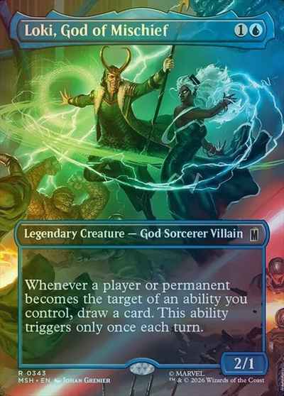 MTG 悪戯の神、ロキ　ボーダーレス　foil MTG】 悪戯の神、ロキ(ボーダーレス) レア Foil | トレカの激安通販