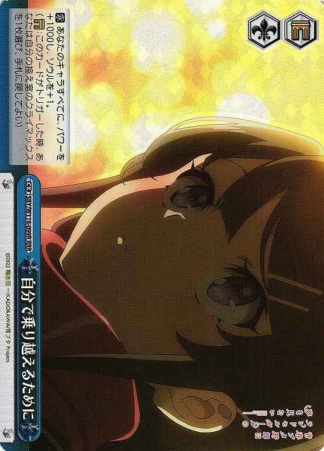 自分で乗り越えるために