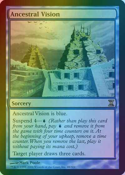 【MTG】祖先の幻視(foil) 英)祖先の幻視 / Ancestral Vision【TSR】 【Foil】 No.052｜MtG