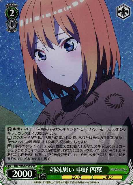 姉妹思い 中野 四葉