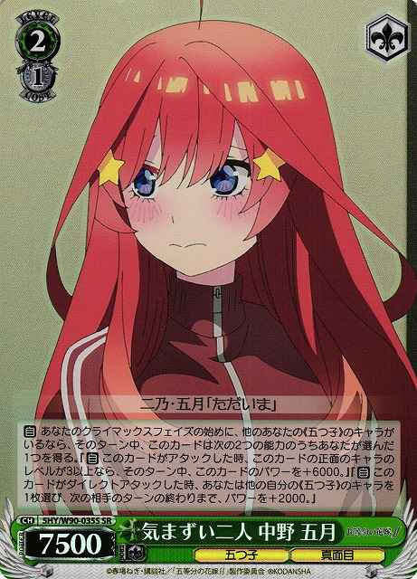 気まずい二人 中野 五月