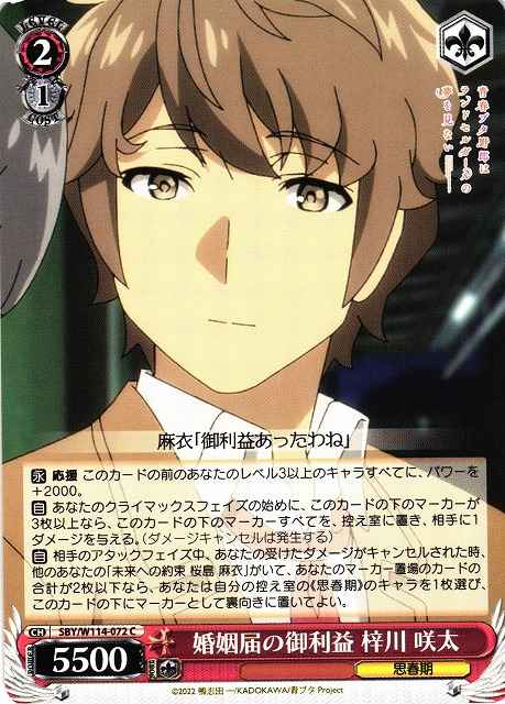 婚姻届の御利益 梓川 咲太