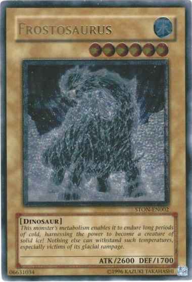 フロストザウルス STON-EN002遊戯王 レリーフ アルティメットレア英語
