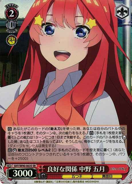 良好な関係 中野 五月